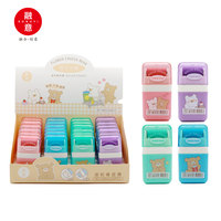 Gomme à effacer en forme d'ours en fromage, mignonne, kawaii, dessin animé 3D, gommes en caoutchouc colorées, logo personnalisé pour les enfants, les étudiants, les fournitures scolaires, vente en gros
