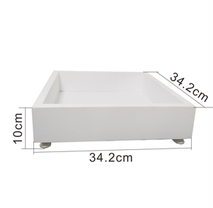 Risers en bois de ferme Riser en bois <span class=keywords><strong>pour</strong></span> <span class=keywords><strong>plateau</strong></span> à plusieurs niveaux décoration de cuisine piédestal support Whitewash Footed - Product Image 3