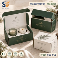 Boîte cadeau de Noël personnalisée en carton ondulé, emballage couleur avec logo pour l'expédition, faible MOQ