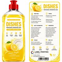 Étiquettes personnalisées pour produits de nettoyage, autocollants adhésifs, logo de marque, vinyle imperméable, impression d'emballages pour bouteilles de lessive
