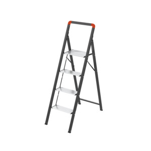 Mini Slimstep Ladder <b>Shelves</b> Mix of Steel and Aluminum with High Rail - Product Image 4