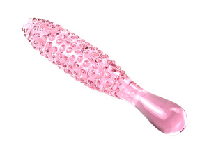 Nuevo y sensual tapón anal de cristal rosa con forma de espiga de maíz, pequeño, para masturbación femenina, juguete sexual. - Product Image 4