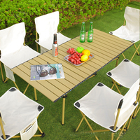 Table pliante d'extérieur Oxford, chaise de pique-nique et de pêche Egg Roll, ensemble complet ultraléger, bureau et chaise pour le camping
