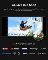 Tail Air NDI 4K Akış Kamerası Yapay Zeka Takipli PTZ /USB-C/Kablosuz Hareket Kontrolü CMOS Sensörlü SD Kartlı Web Kamerası