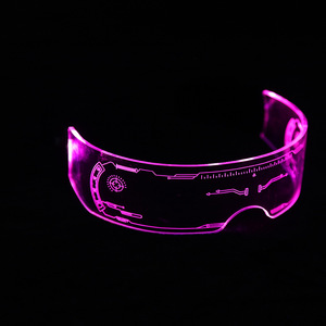 Lunettes de visière LED lumineuses 7 couleurs 12 modes, lunettes de soleil cyberpunk lumineuses pour Halloween, cosplay, fête, rave, cadeau pour adulte - Product Image 4