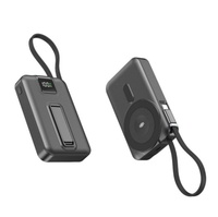 Nouvelle arrivée, chargeur sans fil magnétique avec câble intégré 10 000 mAh, charge rapide 22,5 W, sortie multi-ports, batterie externe