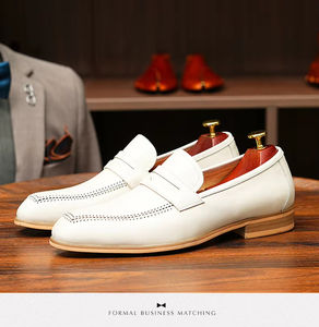 Chaussures habillées formelles pour hommes en cuir de vache véritable fait main de qualité supérieure, lacets, antidérapantes, imperméables, respirantes, légères, pour le bureau - Product Image 2