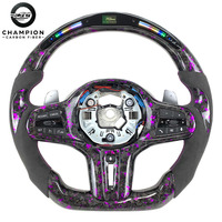 Volant de voiture en fibre de carbone pour BMW 2022 2023 2024 G10 G11 G15 G16 G20 G30 G42 G80 G87 G32 G34 G36 avec écran LED