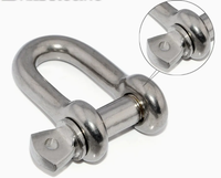 TUOFA Manille droite courte en acier inoxydable traité électrolytiquement durable pour les applications industrielles lourdes