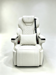 Siège de voiture VIP personnalisé en cuir Nappa matelassé, style aviation, pour modification de MPV et de fourgon professionnel BS-1AHL-C – Notre modèle VIP Aviation Blanc - Product Image 1