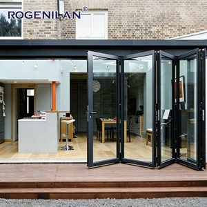 Rogenilan, Proveedor Chino de Puertas Plegables de Aluminio Resistentes a Huracanes, Puertas Bi-Plegables con Doble Acristalamiento Low-E para Patio - Product Image 1
