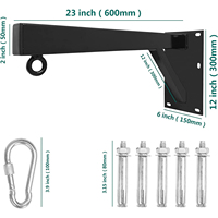 Support mural robuste en acier pour sac de frappe de boxe, idéal pour l'entraînement de fitness à domicile