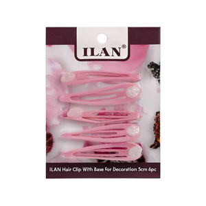 Fermaglio per capelli ILAN con base per decorazione 5 cm 6 pezzi - Product Image 2