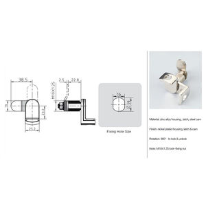 Loquet robuste en alliage de zinc et acier, installation facile, en acier inoxydable, avec serrure à monnayeur, norme ANSI Grade 1, couleur argent, pour écoles, gymnases, centres de fitness, avec serrure en plastique ABS - Product Image 2