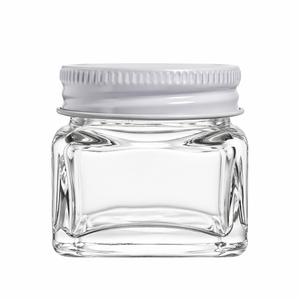 Pot en verre blanc carré mini de 12g 15g pour balsam de <span class=keywords><strong>tigre</strong></span>, soin personnel, flacon de balsam de <span class=keywords><strong>tigre</strong></span> thaïlandais - Product Image 5