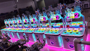 Máquina de Juego Interactiva Operada con Monedas, Rainbow Hit Mouse, Máquina de Juego de Arcade con Martillo - Product Image 4