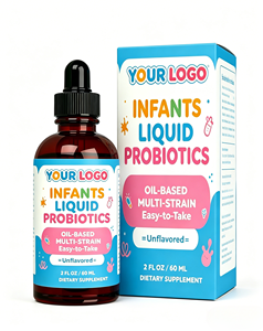 Gotas de Aceite Probiótico Líquido para Bebés, Suplemento Dietético, Fórmula Personalizada, Apoyo a la Salud <span class=keywords><strong>Intestinal</strong></span>, Alivio de la <span class=keywords><strong>Diarrea</strong></span> y el Estreñimiento, Fabricación GMP OEM - Product Image 1