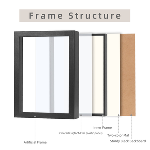 Cadre photo en bois noir profond multi-ouvertures pour <span class=keywords><strong>photos</strong></span>, fleurs séchées et spécimens – Vente en gros - Product Image 5