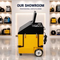 Nouvelle machine électrique automatique de nettoyage de conduits d'air avec brosse rotative et aspiration pour l'élimination de la poussière des conduits de climatisation