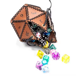 Уникальный пакет <span class=keywords><strong>Rpg</strong></span> многогранный подарок DND D20 Dice искусственная кожа сумка для игры Dungeons and Dragons - Product Image 2