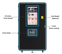 Distributeur automatique de protéines en poudre grande capacité avec écran tactile, gestion cloud, fonctions avancées pour salle de sport, acceptant pièces et jetons