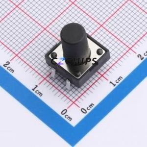 TSA12111-130B512BA Tactile Switch Through hole-4P,11.7x11.5mm Switch Single Pole Single Throw Round Button 2.8N 11.7mm - Product Image 1
