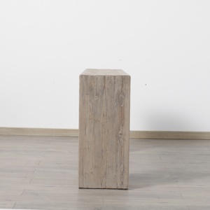 <span class=keywords><strong>Table</strong></span> à manger en bois massif rustique texturé et vieilli, fabriquée à la main, pour la décoration d'entrée et <span class=keywords><strong>de</strong></span> couloir - Product Image 3