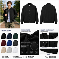 Veste de baseball universitaire pour homme, en molleton 100% coton, personnalisable avec logo, uniforme sportif universitaire, modèle vierge, vente en gros OEM ODM