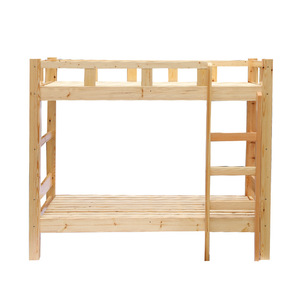 Solid <b>Wood</b> <b>Bunk</b> <b>Bed</b> Pine <b>Wood</b> High Low <b>Bed</b> Dormitory Bedroom Furniture Framework Structure Children And Adults Use - Product Image 5