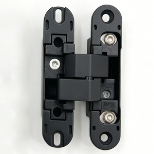 3D Adjustable Concealed <b>Door</b> Hinge 110X24 105X24 40KG Zinc Alloy Matte Black 180 Degree for Interior Wooden <b>Door</b> Hardware - Product Image 3