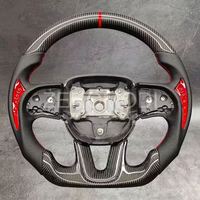 Volant personnalisé pour Dodge Charger Challenger SRT, accessoires de voiture en fibre de carbone de haute qualité, volant de voiture sport