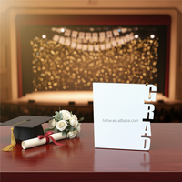 Marco de Fotos de Graduación de MDF para Sublimación, Placas de Madera Blancas para Impresión por Transferencia de Calor con Soporte, 150x180mm