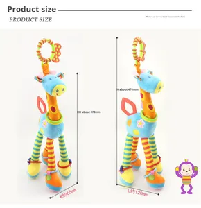 2025 Happymonkey Bear Peluche Súper Suave para Colgar en el Asiento del Coche, Juguete de Confort para Bebés Recién Nacidos, Muñeco Colgante para Cochecito, Alivia el Estrés - Product Image 5