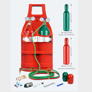 Uweld-tanque de soldadura de corte de gas, doble bolsa portátil de 8L, oxígeno, acetileno, Oxy - Product Image 3