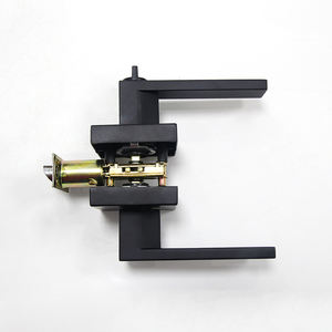 आधुनिक डिजाइन डोर हैंडल लॉक सेट होम सुरक्षा के लिए कुंजी सिलेंडर फ्रंट और बैक नॉब लीवर लैच - Product Image 6