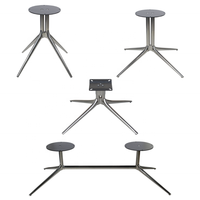 Pieds de table en acier inoxydable 304 de conception européenne moderne Tables en métal pour le café et le thé en pierre frittée