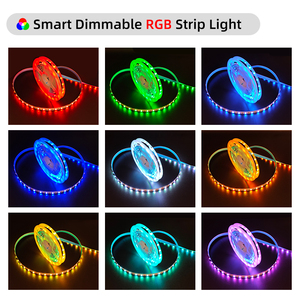 Bande lumineuse LED intelligente <span class=keywords><strong>RGB</strong></span> à découpe personnalisée LEDSL-2, DC 12V, IP20, SMD2835, auto-adhésive, néon, pour la maison, la chambre à coucher, le bureau - Product Image 3
