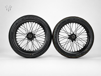 Sur-Ron Ultra Bee Supermoto-Räder 17 Zoll CNC Aluminium Silber Chrom 100/80-17 130/70-17 Reifen Hochleistungs-Elektro-Dirtbike