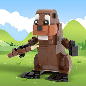 MOOXI <span class=keywords><strong>Jeu</strong></span> MOC3056 220Pcs Beaver DIY Building Block Jouets Éducatifs Enfants - Product Image 6