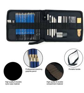 <span class=keywords><strong>Kit</strong></span> de <span class=keywords><strong>dessin</strong></span> professionnel 32 pièces, ensemble de crayons de croquis pour artistes débutants adultes adolescents - Product Image 5