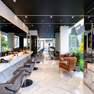 สถานีทำงานร้านตัดผม เฟอร์นิเจอร์ร้านเสริมสวย ออกแบบตกแต่งภายในร้านทำผมตามสั่ง ปรับแต่งห้องได้เต็มรูปแบบ ตกแต่งร้านค้า - Product Image 3