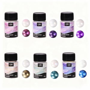 LEQU Ensemble de pigments en poudre nacrés 6 couleurs pour l'artisanat DIY, l'art de la résine, la peinture sur ongles - Product Image 2