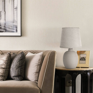 Lámpara de mesa de cerámica E14 sin fuente de luz, ideal para decoración y ambientación en hogares y oficinas. - Product Image 2