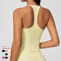 Bare-Fit Yoga Tanktop mit I-Rücken-Design, eng anliegender Outdoor-Sport-BH, Lauf-Fitness-Weste, schweißableitend, hoher Halt