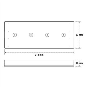 Lampada di Emergenza 25,5 cm Altezza 9 cm Larghezza 3,5 cm Profondità Per Uso Interno - Product Image 2