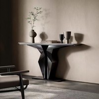 Table console de salon moderne et durable de haute qualité, table de couloir dorée luxueuse pour hôtel familial, vente en gros