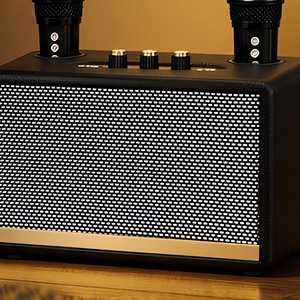 Altoparlante <span class=keywords><strong>Karaoke</strong></span> Bluetooth Retrò, Sistema Audio Portatile per Feste in Casa - Product Image 4