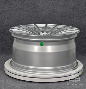 722Auto Jantes forgées monobloc 19-21 pouces à rayons multiples 5x112 5x120 5x130 argent brossé pour Porsche <span class=keywords><strong>Taycan</strong></span> Audi <span class=keywords><strong>E</strong></span>-<span class=keywords><strong>tron</strong></span> GT Mercedes - Product Image 2