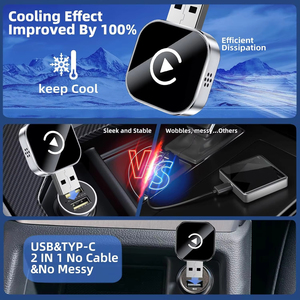 <span class=keywords><strong>2025</strong></span> mới 2in 1 không dây Carplay Android tự động cắm chơi USB xe Dongle <span class=keywords><strong>Bluetooth</strong></span> Wifi cho có dây Carplay/Andriod tự động xe hơi - Product Image 4