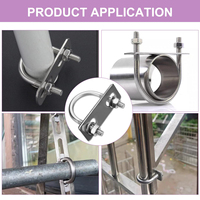 Boulons en U en acier inoxydable à extrémités filetées pour applications de fixation de tubes et de colliers de serrage